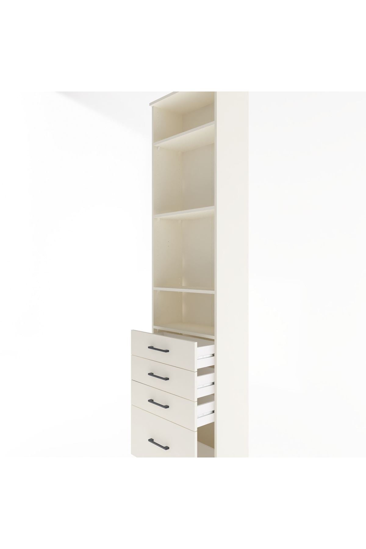 Arges Dolap 4 Raflı 4 Çekmeceli 60x30x243 - S32M010V1A