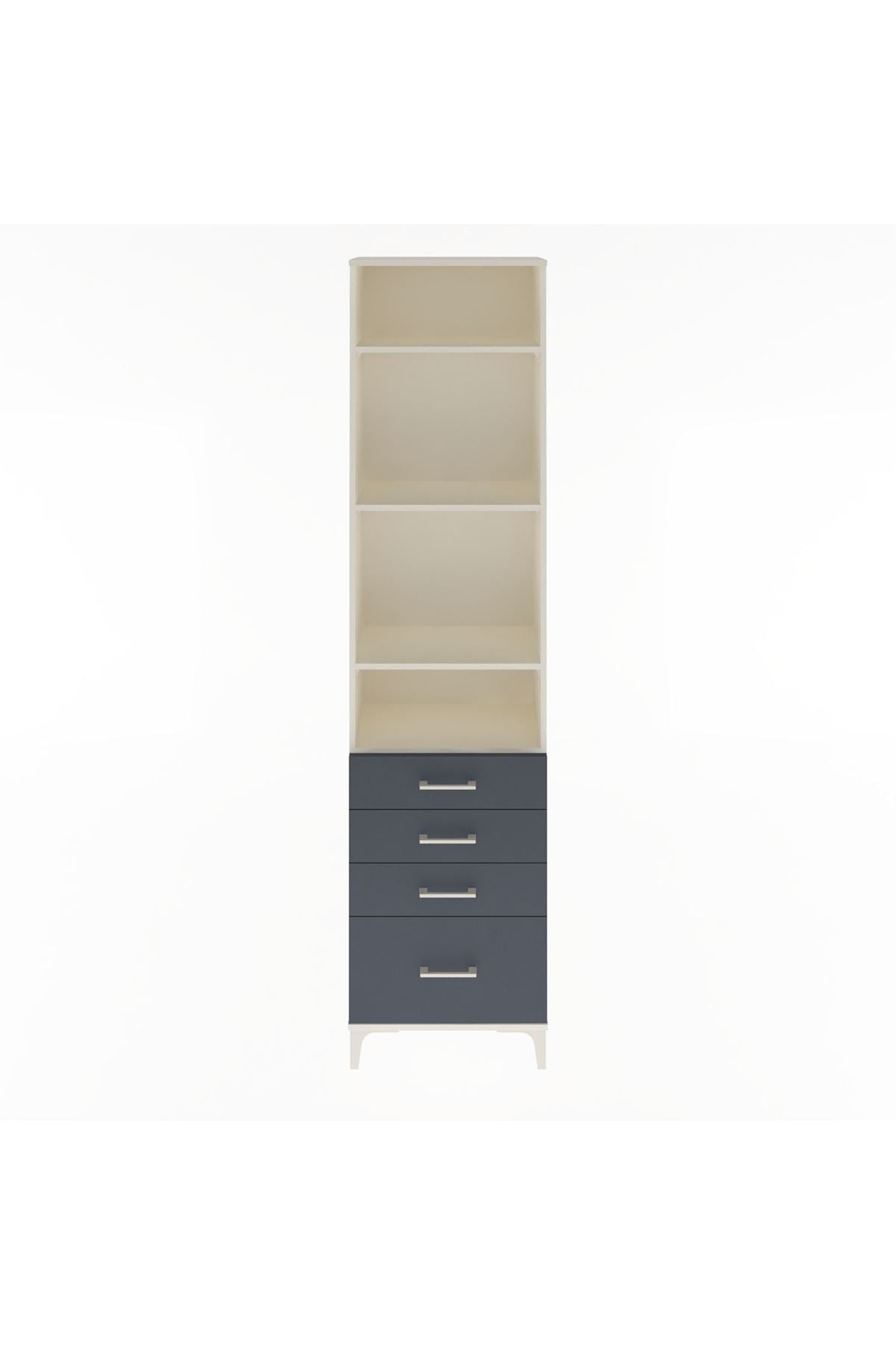 Arges Dolap 4 Raflı 4 Çekmeceli 60x30x243 - S32M010V2A