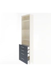 Arges Dolap 4 Raflı 4 Çekmeceli 60x30x243 - S32M010V2A