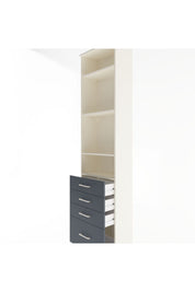 Arges Dolap 4 Raflı 4 Çekmeceli 60x30x243 - S32M010V2A