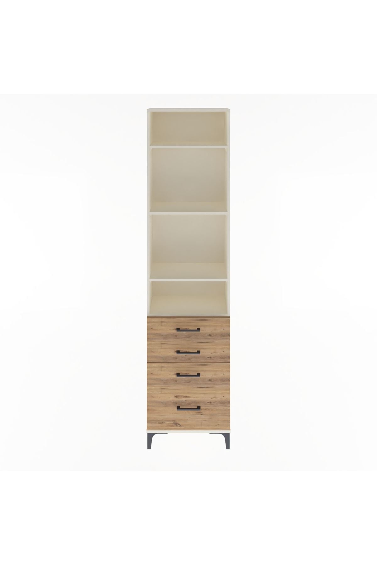 Arges Dolap 4 Raflı 4 Çekmeceli 60x30x243 - S32M010V3A
