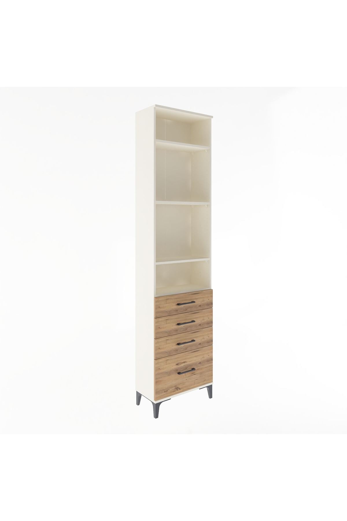 Arges Dolap 4 Raflı 4 Çekmeceli 60x30x243 - S32M010V3A