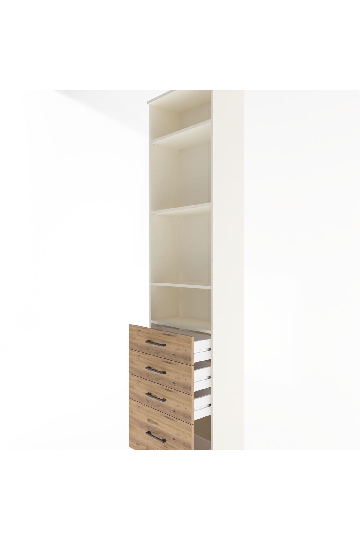 Arges Dolap 4 Raflı 4 Çekmeceli 60x30x243 - S32M010V3A
