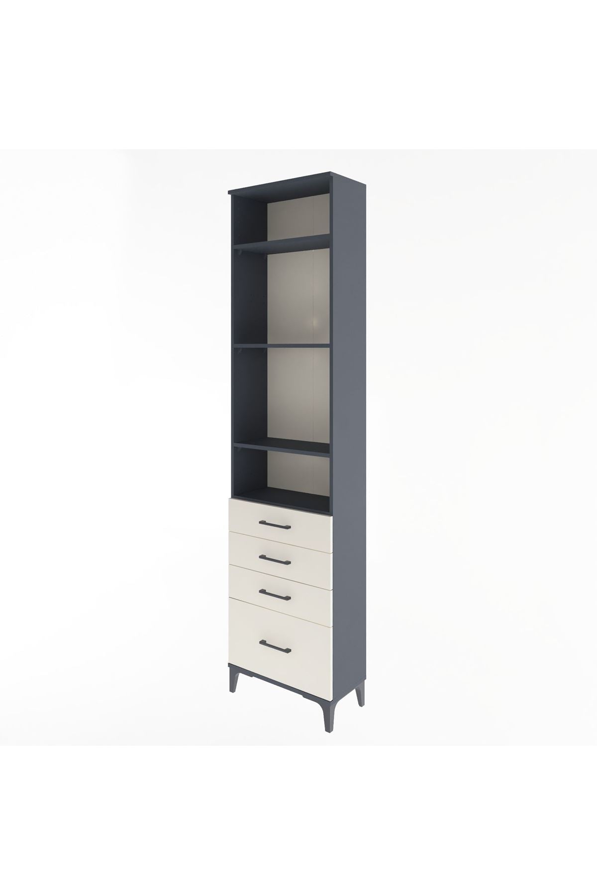 Arges Dolap 4 Raflı 4 Çekmeceli 60x30x243 - S32M010V4A