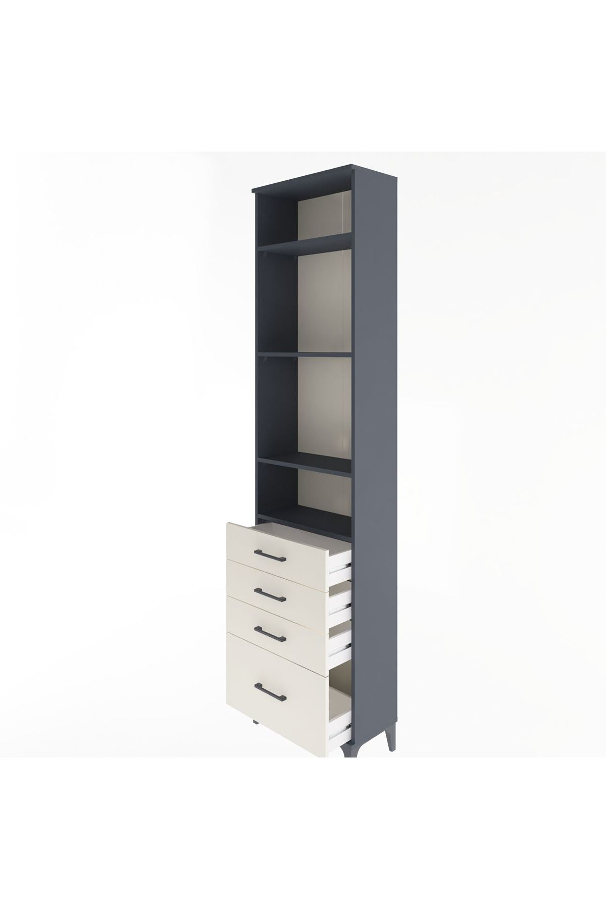 Arges Dolap 4 Raflı 4 Çekmeceli 60x30x243 - S32M010V4A