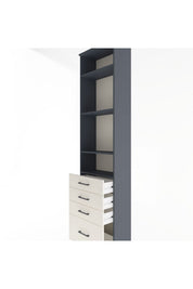 Arges Dolap 4 Raflı 4 Çekmeceli 60x30x243 - S32M010V4A