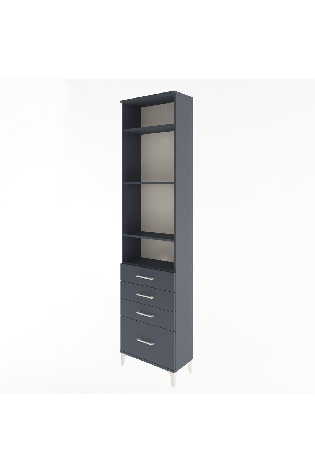 Arges Dolap 4 Raflı 4 Çekmeceli 60x30x243 - S32M010V5A