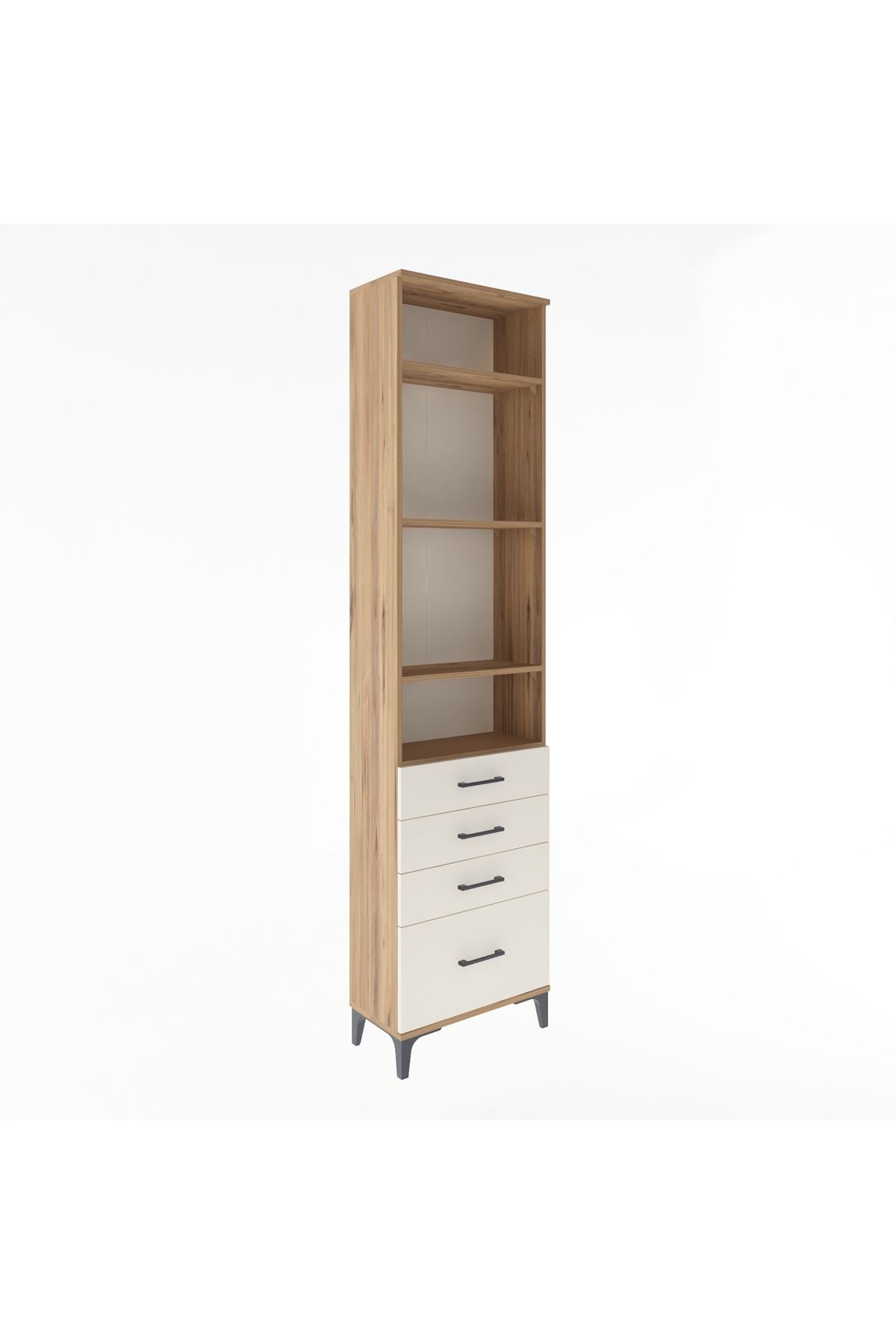 Arges Dolap 4 Raflı 4 Çekmeceli 60x30x243 - S32M010V7A