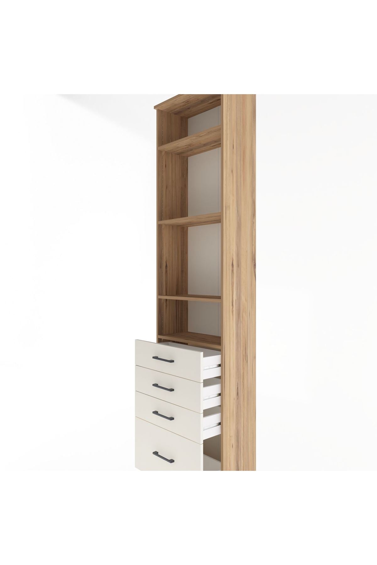Arges Dolap 4 Raflı 4 Çekmeceli 60x30x243 - S32M010V7A