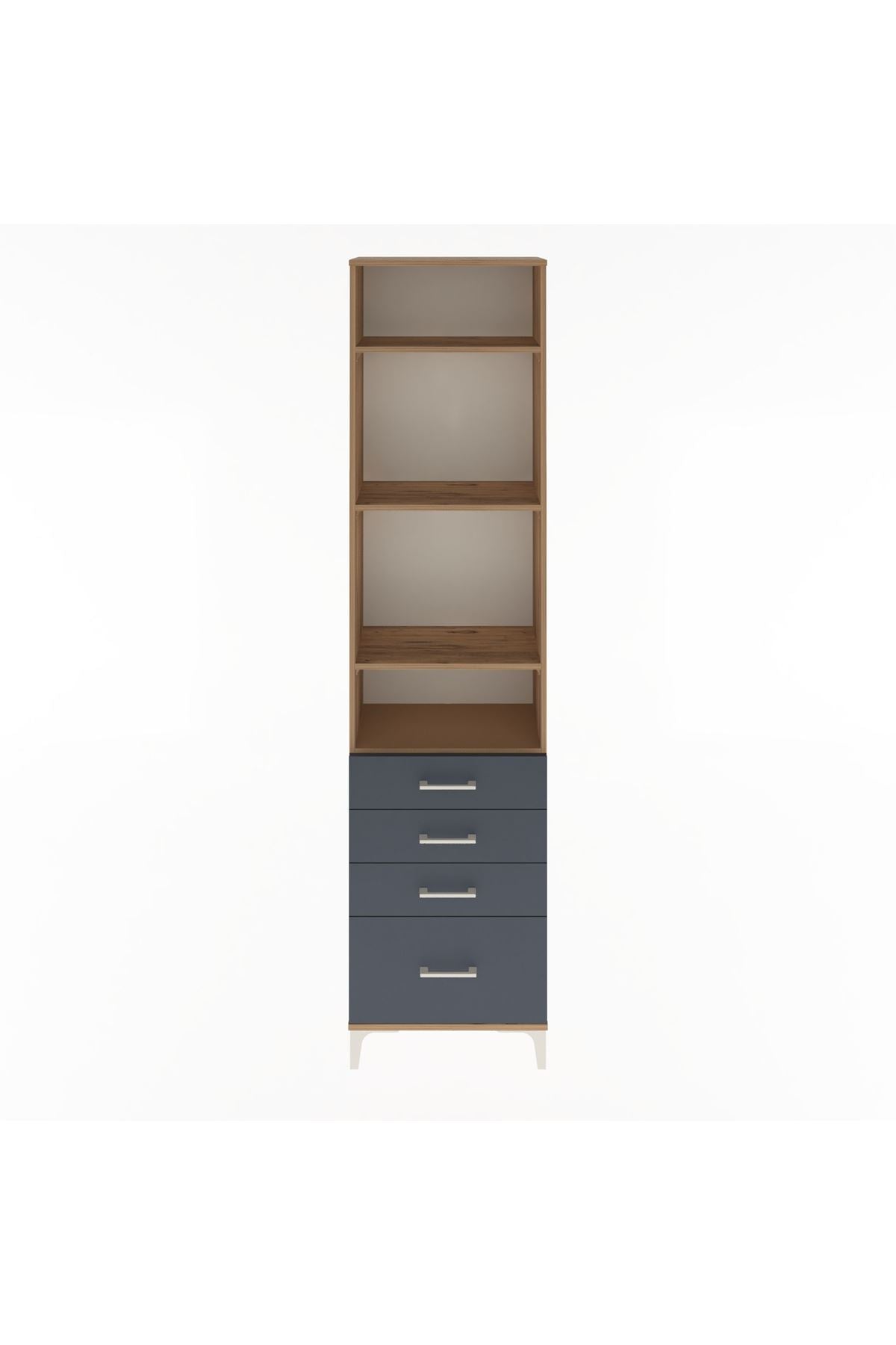 Arges Dolap 4 Raflı 4 Çekmeceli 60x30x243 - S32M010V8A