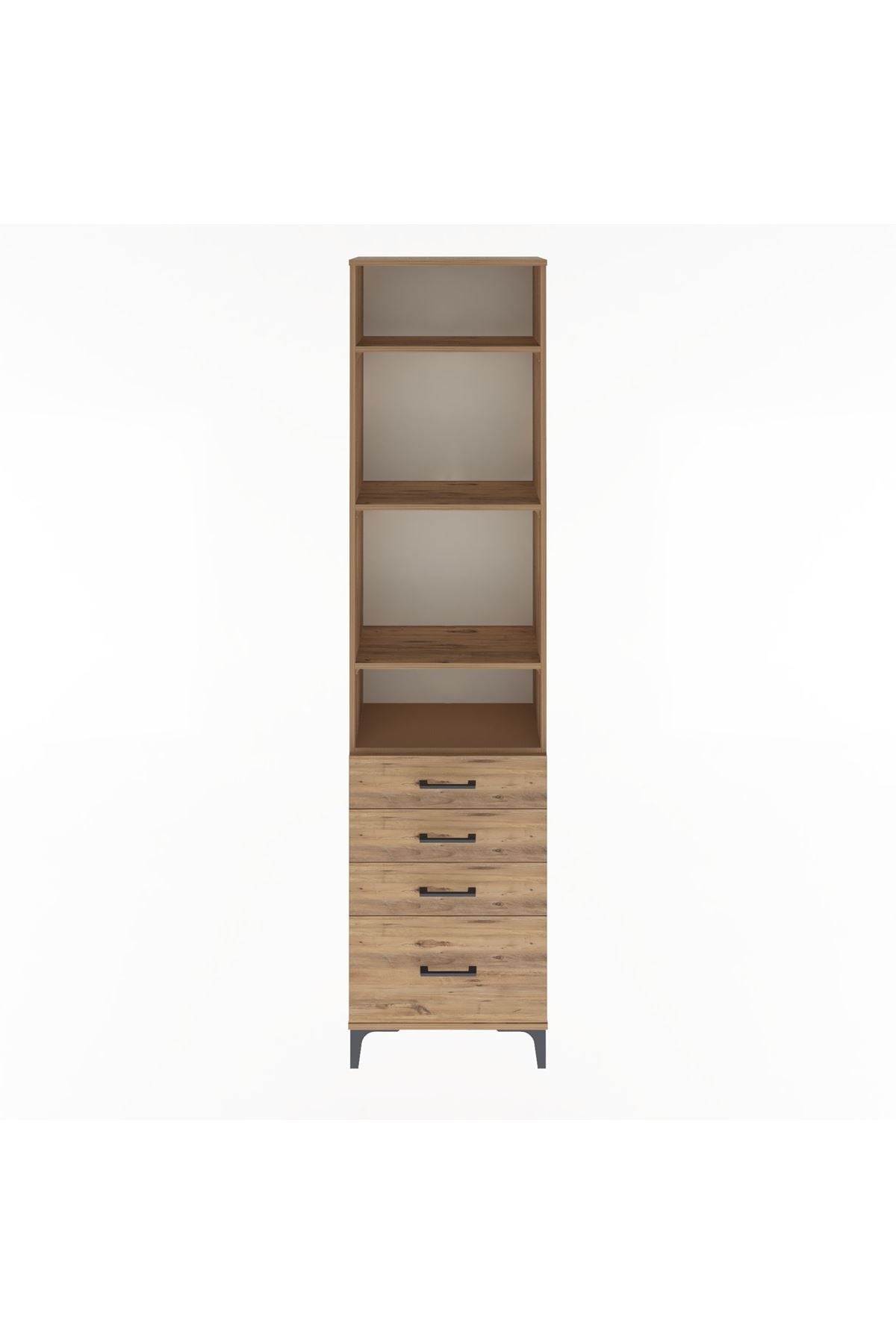 Arges Dolap 4 Raflı 4 Çekmeceli 60x30x243 - S32M010V9A