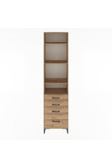 Arges Dolap 4 Raflı 4 Çekmeceli 60x30x243