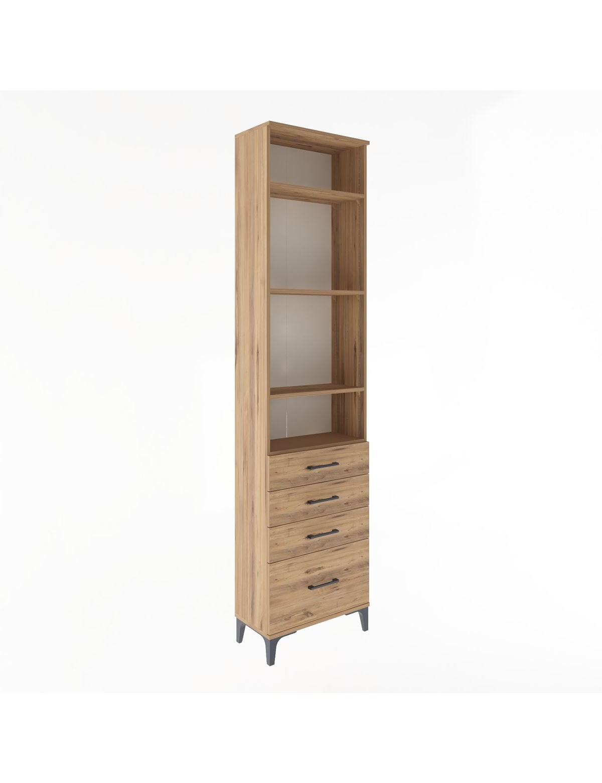 Arges Dolap 4 Raflı 4 Çekmeceli 60x30x243 - S32M010V9A