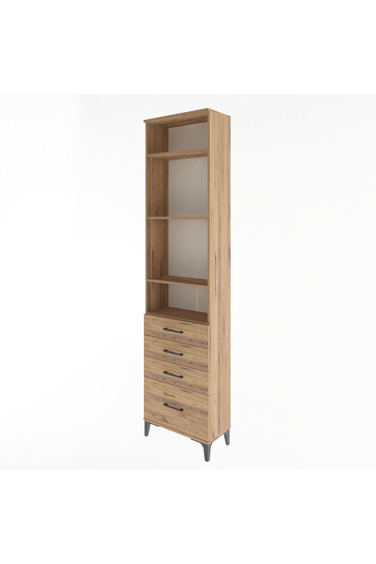 Arges Dolap 4 Raflı 4 Çekmeceli 60x30x243 - S32M010V9A