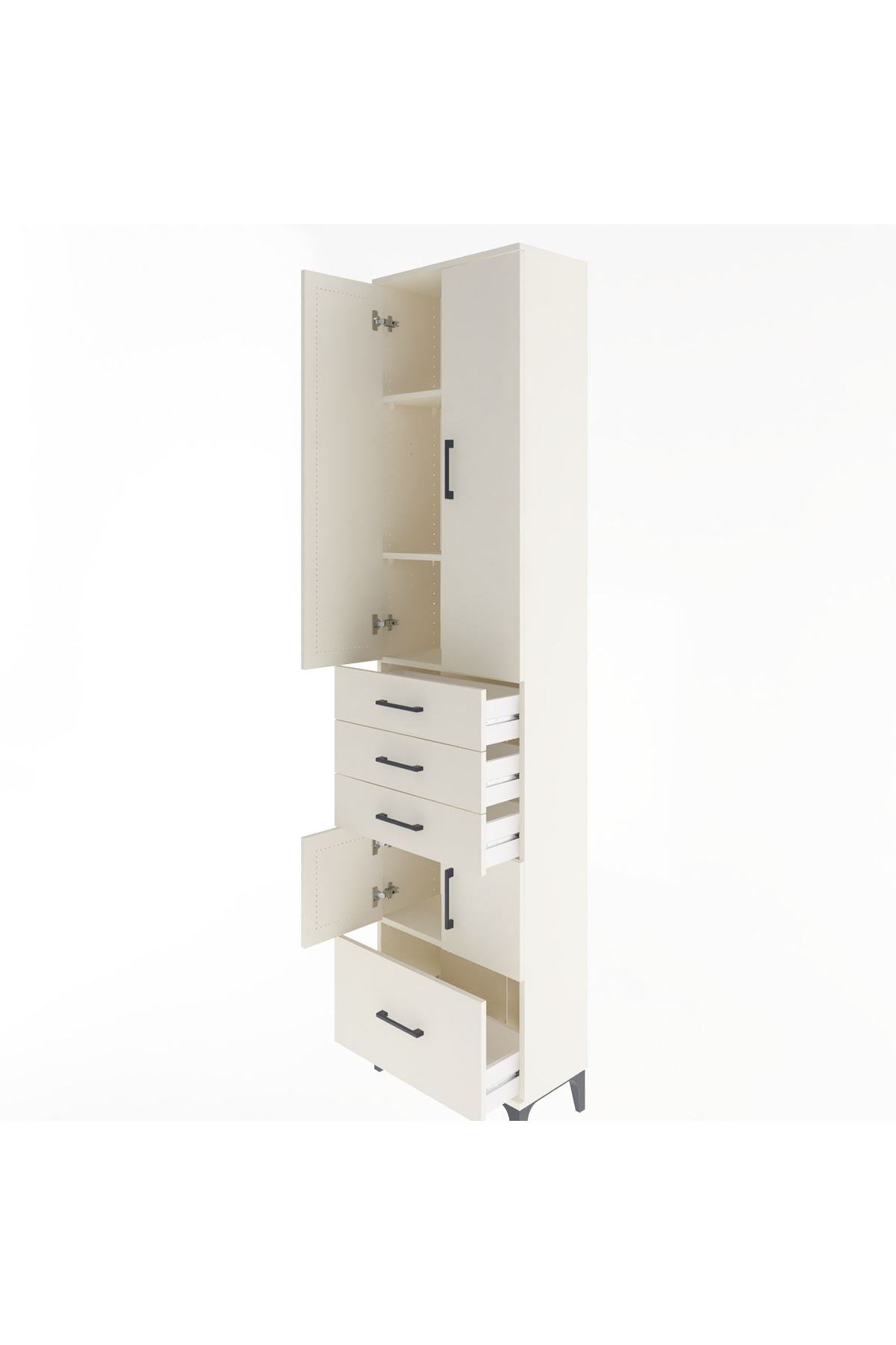 Arges Dolap 4 Raflı 4 Çekmeceli 4 Kapaklı 60x30x243 - S32M011V1A