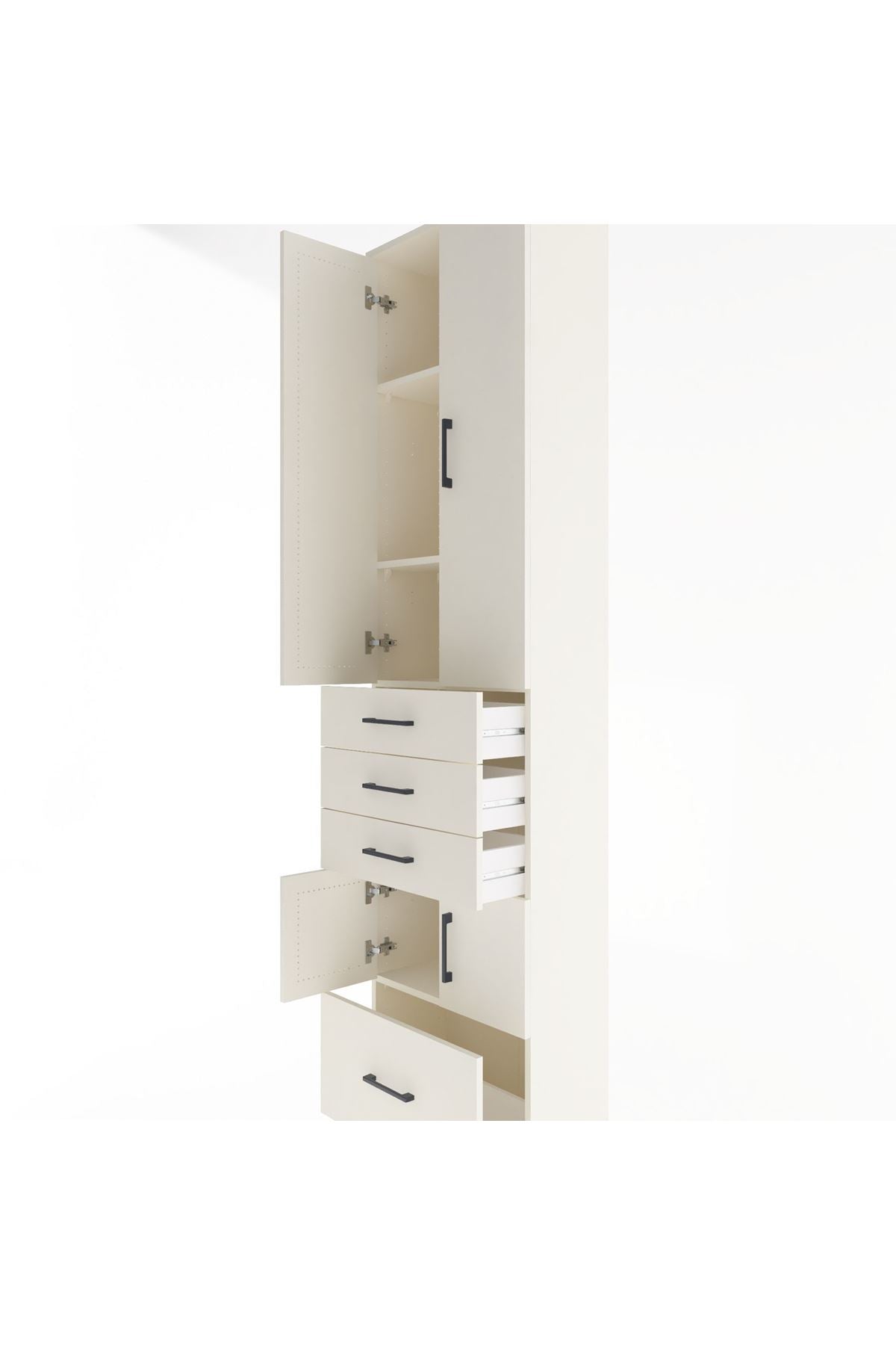 Arges Dolap 4 Raflı 4 Çekmeceli 4 Kapaklı 60x30x243 - S32M011V1A
