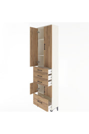 Arges Dolap 4 Raflı 4 Çekmeceli 4 Kapaklı 60x30x243 - S32M011V3A