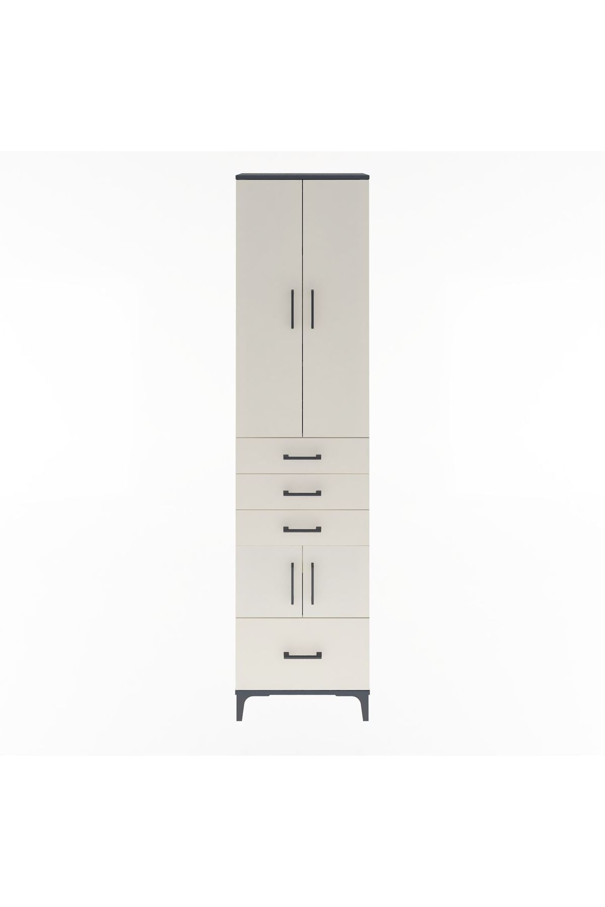 Arges Dolap 4 Raflı 4 Çekmeceli 4 Kapaklı 60x30x243 - S32M011V4A