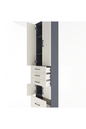 Arges Dolap 4 Raflı 4 Çekmeceli 4 Kapaklı 60x30x243 - S32M011V4A