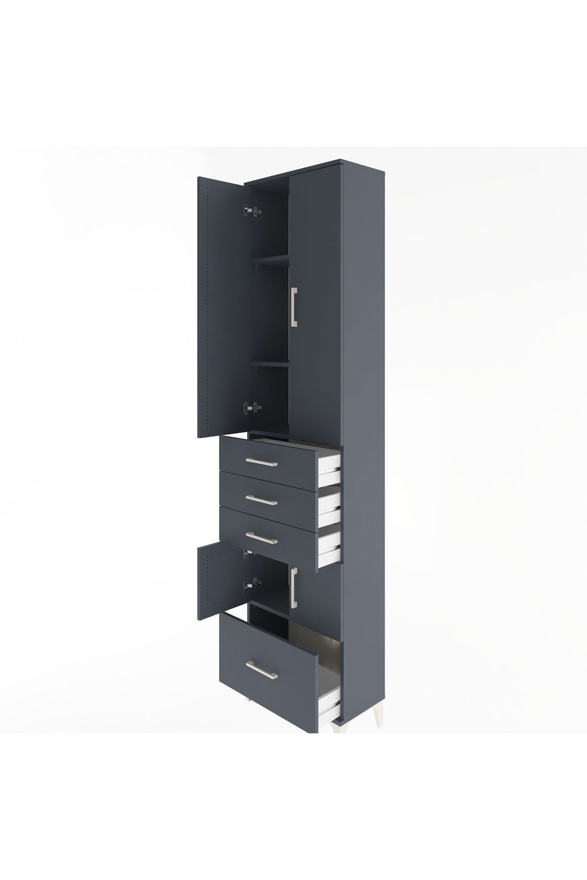 Arges Dolap 4 Raflı 4 Çekmeceli 4 Kapaklı 60x30x243 - S32M011V5A