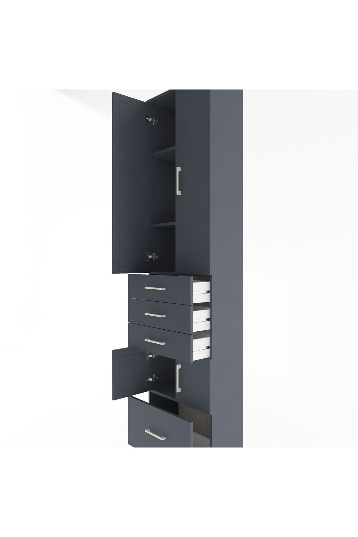 Arges Dolap 4 Raflı 4 Çekmeceli 4 Kapaklı 60x30x243 - S32M011V5A