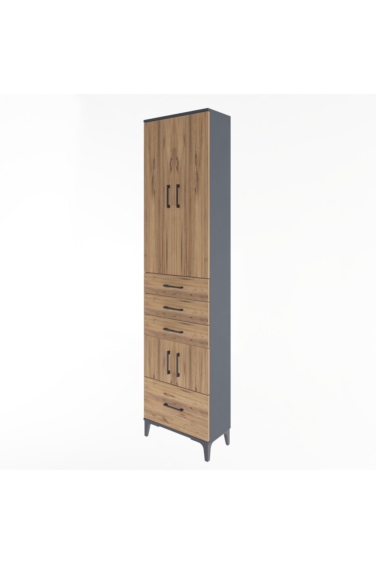 Arges Dolap 4 Raflı 4 Çekmeceli 4 Kapaklı 60x30x243 - S32M011V6A