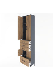 Arges Dolap 4 Raflı 4 Çekmeceli 4 Kapaklı 60x30x243 - S32M011V6A