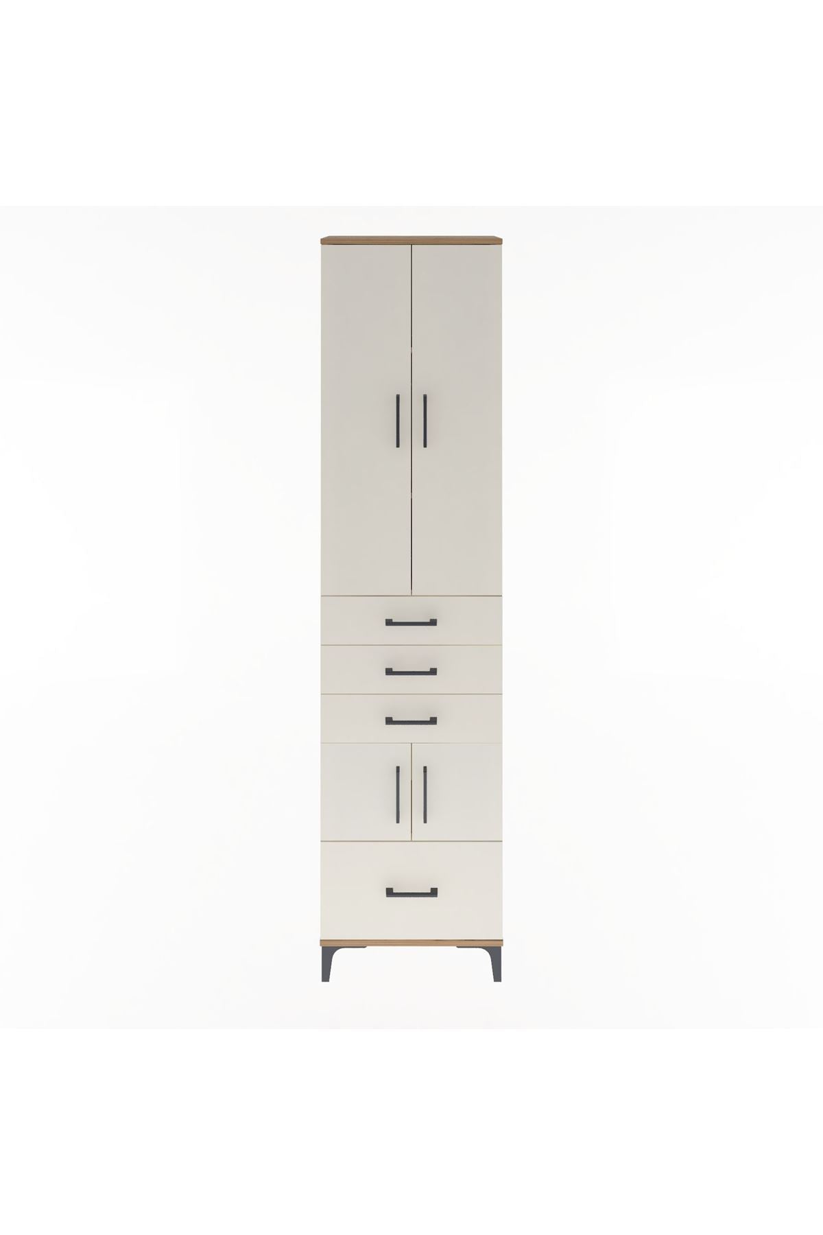 Arges Dolap 4 Raflı 4 Çekmeceli 4 Kapaklı 60x30x243 - S32M011V7A