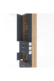 Arges Dolap 4 Raflı 4 Çekmeceli 4 Kapaklı 60x30x243 - S32M011V8A