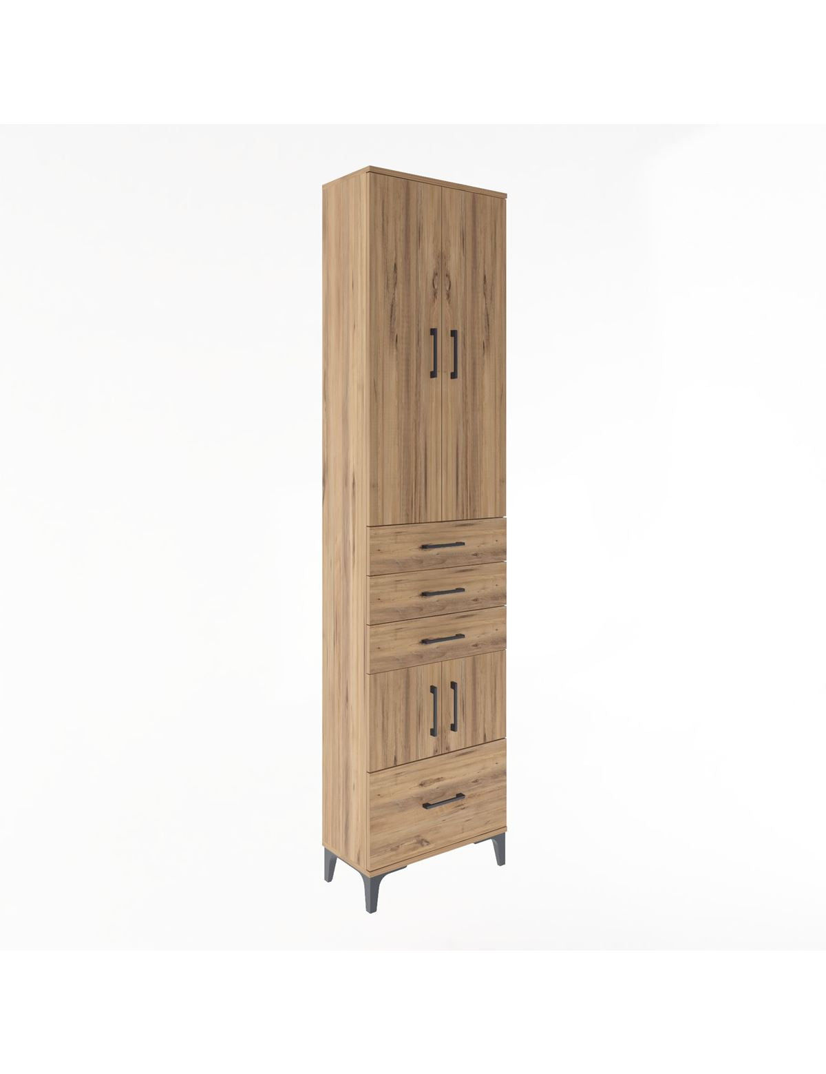 Arges Dolap 4 Raflı 4 Çekmeceli 4 Kapaklı 60x30x243 - S32M011V9A