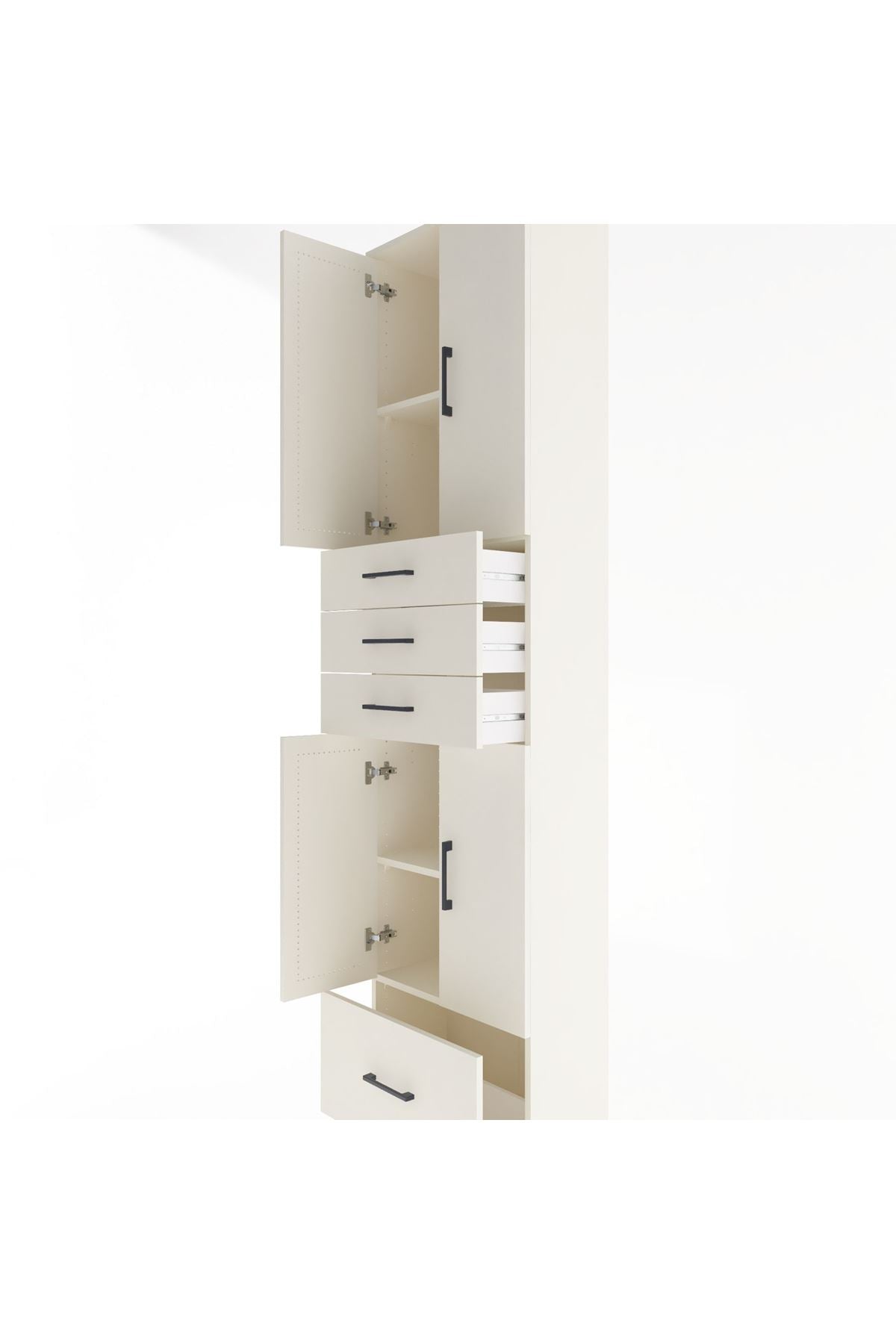 Arges Dolap 4 Raflı 4 Çekmeceli 4 Kapaklı 60x30x243 - S32M012V1A
