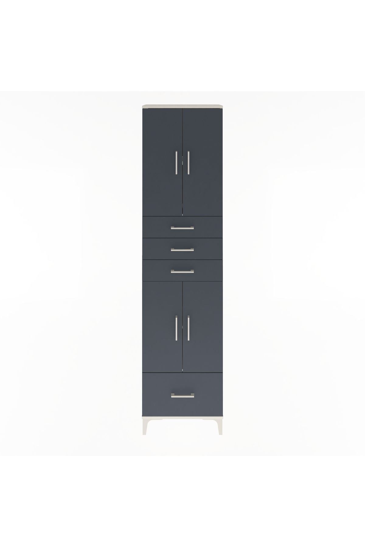 Arges Dolap 4 Raflı 4 Çekmeceli 4 Kapaklı 60x30x243 - S32M012V2A