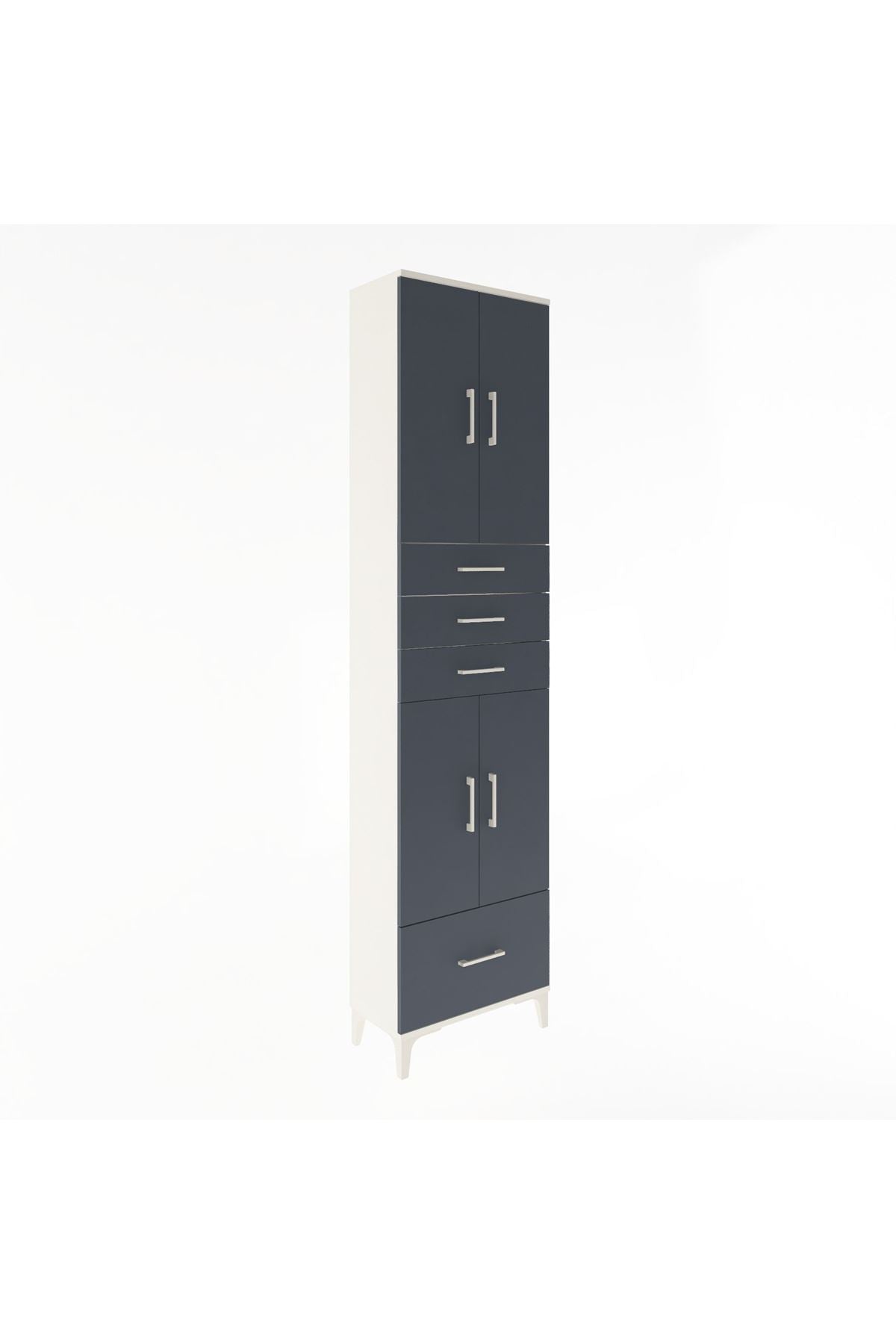 Arges Dolap 4 Raflı 4 Çekmeceli 4 Kapaklı 60x30x243 - S32M012V2A