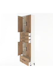 Arges Dolap 4 Raflı 4 Çekmeceli 4 Kapaklı 60x30x243 - S32M012V3A