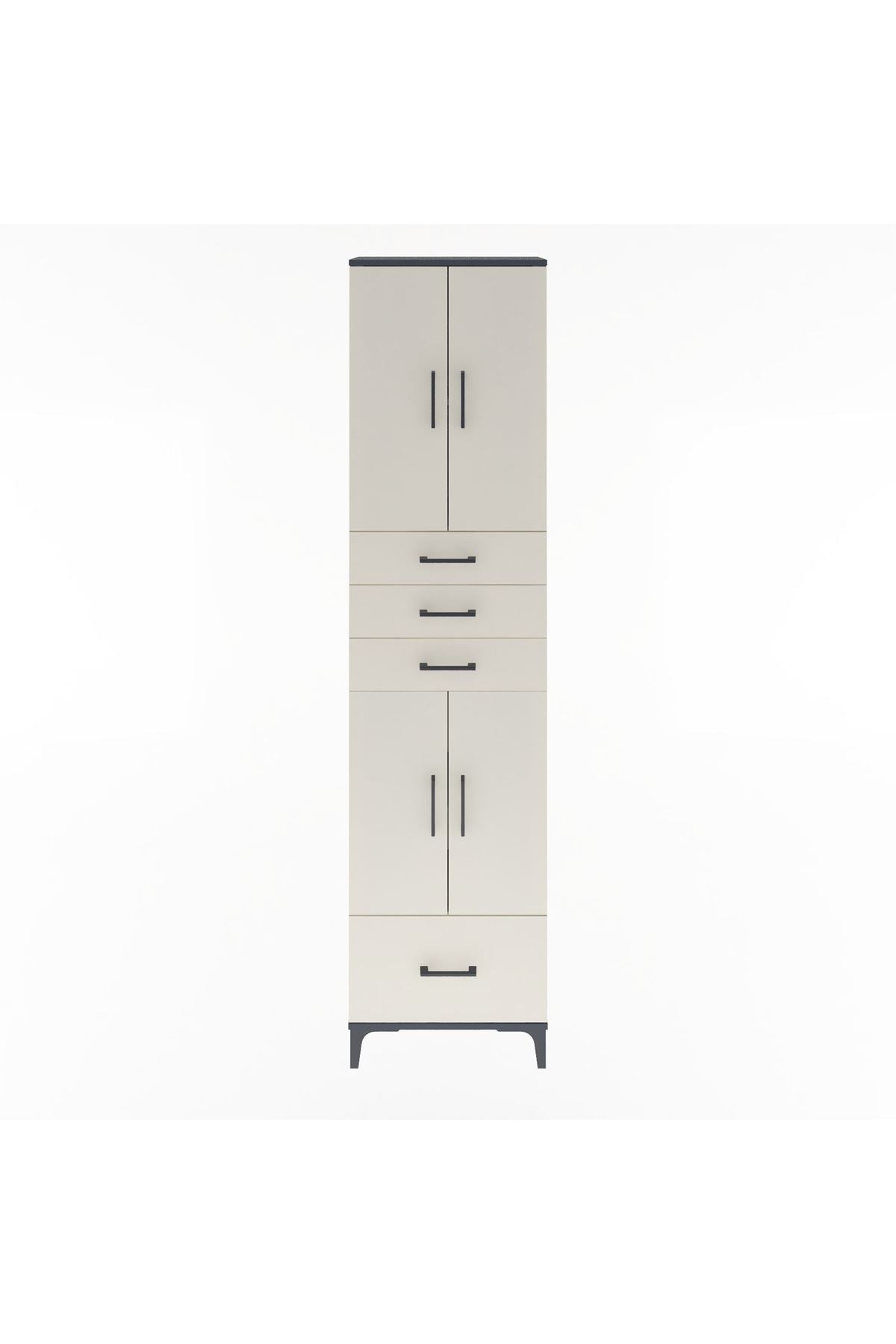 Arges Dolap 4 Raflı 4 Çekmeceli 4 Kapaklı 60x30x243 - S32M012V4A