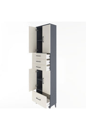 Arges Dolap 4 Raflı 4 Çekmeceli 4 Kapaklı 60x30x243 - S32M012V4A