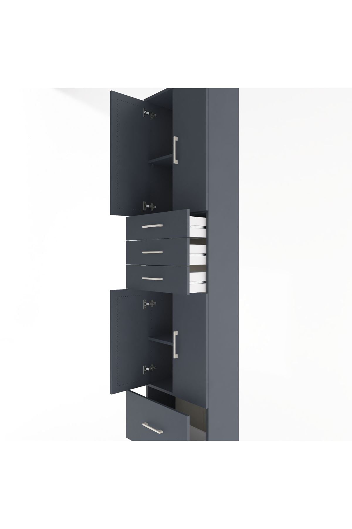 Arges Dolap 4 Raflı 4 Çekmeceli 4 Kapaklı 60x30x243 - S32M012V5A