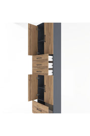 Arges Dolap 4 Raflı 4 Çekmeceli 4 Kapaklı 60x30x243 - S32M012V6A