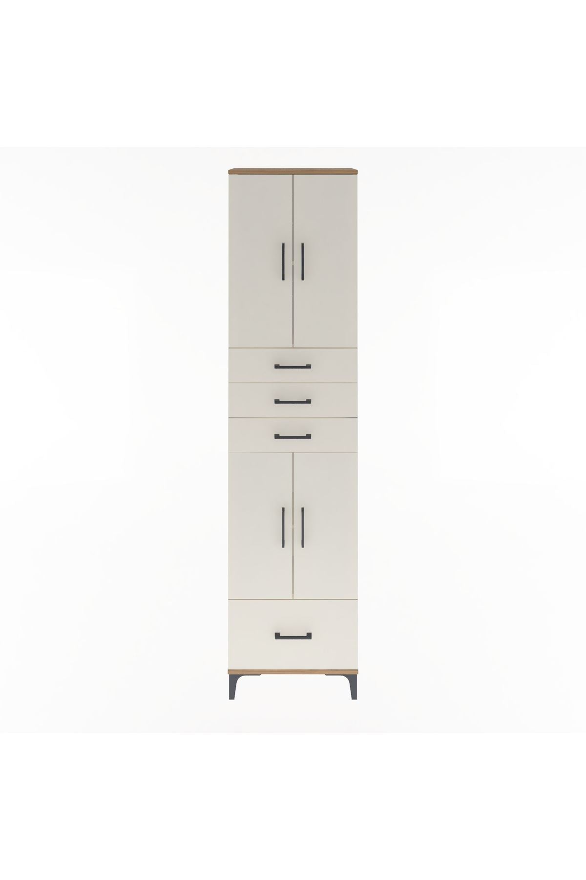 Arges Dolap 4 Raflı 4 Çekmeceli 4 Kapaklı 60x30x243 - S32M012V7A