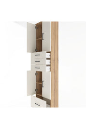 Arges Dolap 4 Raflı 4 Çekmeceli 4 Kapaklı 60x30x243 - S32M012V7A