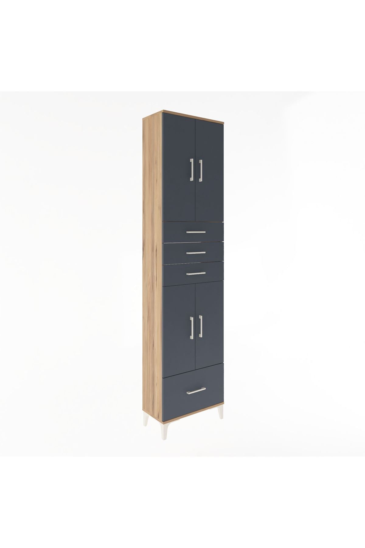 Arges Dolap 4 Raflı 4 Çekmeceli 4 Kapaklı 60x30x243 - S32M012V8A