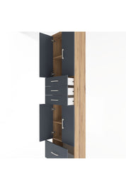 Arges Dolap 4 Raflı 4 Çekmeceli 4 Kapaklı 60x30x243 - S32M012V8A