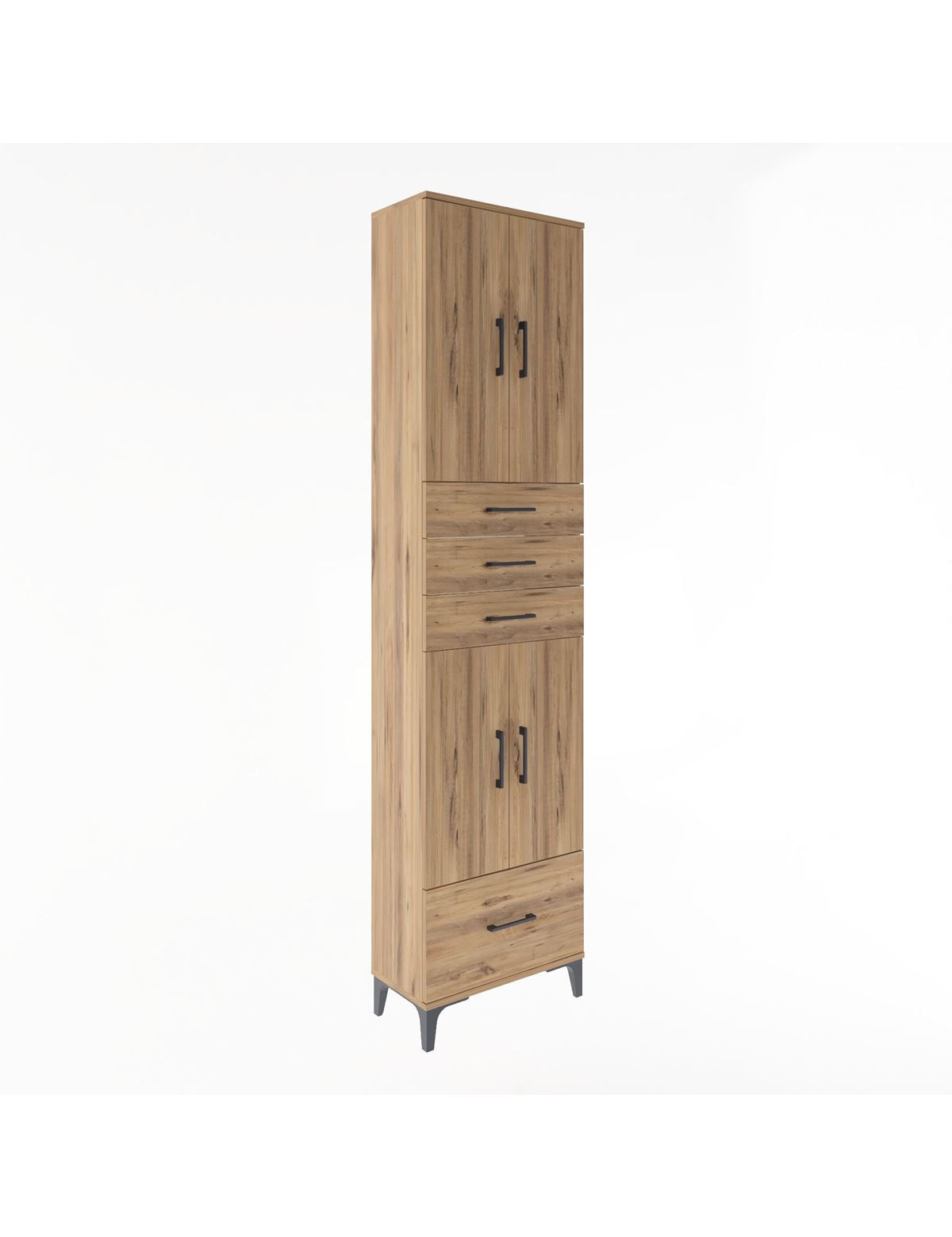 Arges Dolap 4 Raflı 4 Çekmeceli 4 Kapaklı 60x30x243 - S32M012V9A