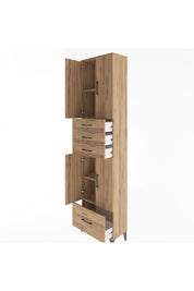 Arges Dolap 4 Raflı 4 Çekmeceli 4 Kapaklı 60x30x243 - S32M012V9A