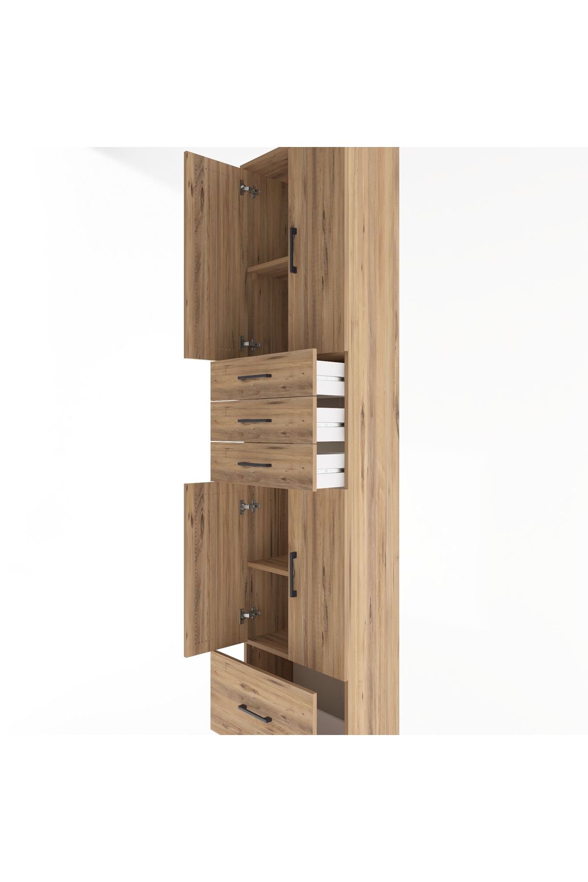Arges Dolap 4 Raflı 4 Çekmeceli 4 Kapaklı 60x30x243 - S32M012V9A