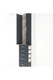 Arges Dolap 4 Raflı 5 Çekmeceli 2 Kapaklı 60x30x243 - S32M013V2A