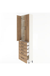 Arges Dolap 4 Raflı 5 Çekmeceli 2 Kapaklı 60x30x243 - S32M013V3A