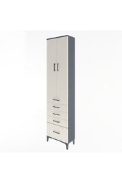 Arges Dolap 4 Raflı 5 Çekmeceli 2 Kapaklı 60x30x243 - S32M013V4A