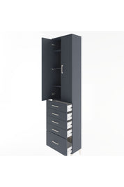 Arges Dolap 4 Raflı 5 Çekmeceli 2 Kapaklı 60x30x243 - S32M013V5A