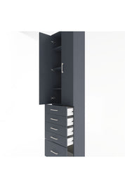 Arges Dolap 4 Raflı 5 Çekmeceli 2 Kapaklı 60x30x243 - S32M013V5A